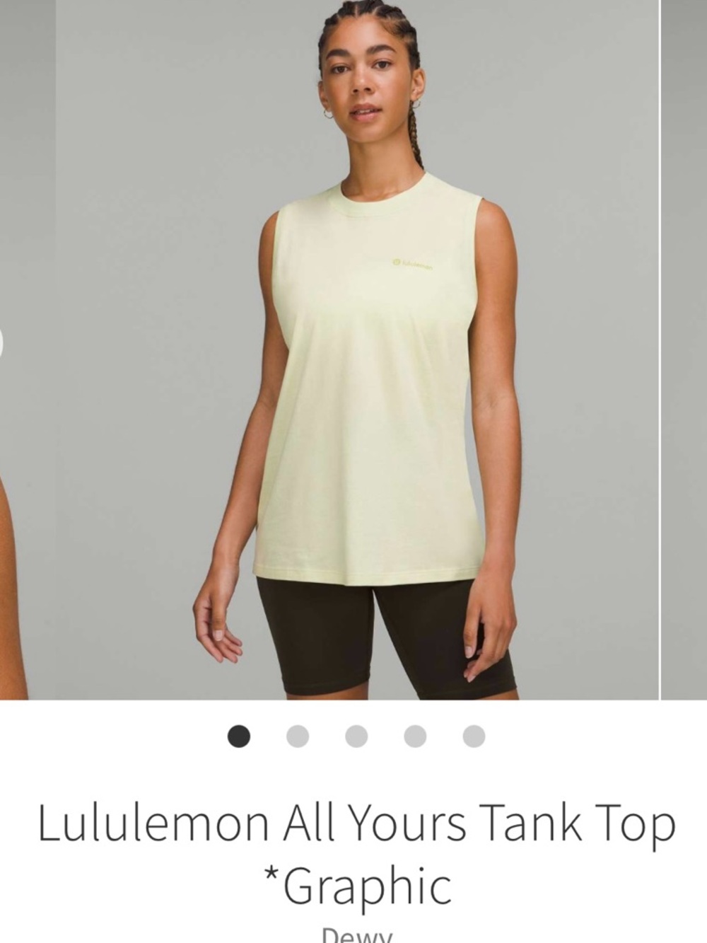 lululemon athletica All Yours Tank Top - Dewy Yellow